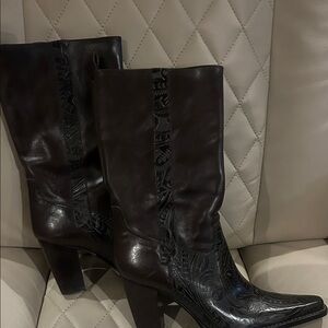 ANTONIO MELANI Dark Brown Heeled Boots